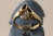 Ring 585/-Gold bicolor mit 2 Diamanten ca.0,03ct teilrhodiniert